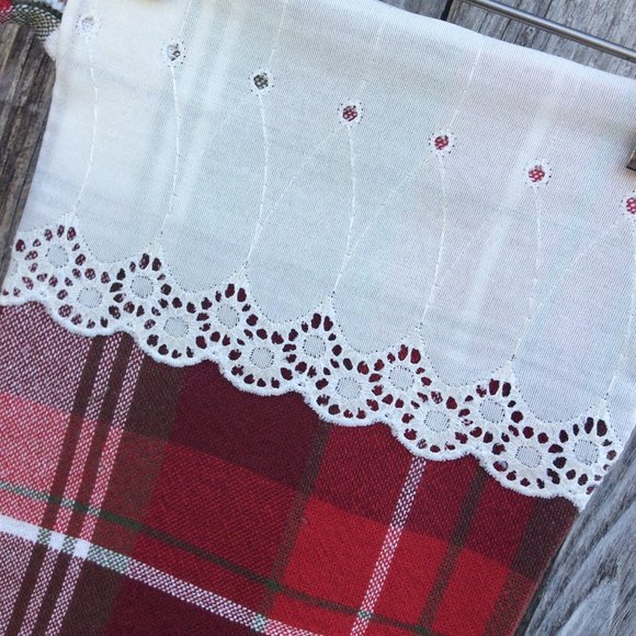 Christmas Stocking Plaid Hand Made - Picture 3 of 4